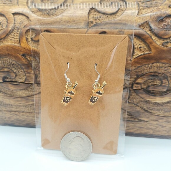 Coffee Latte Earrings - Picture 2 of 2